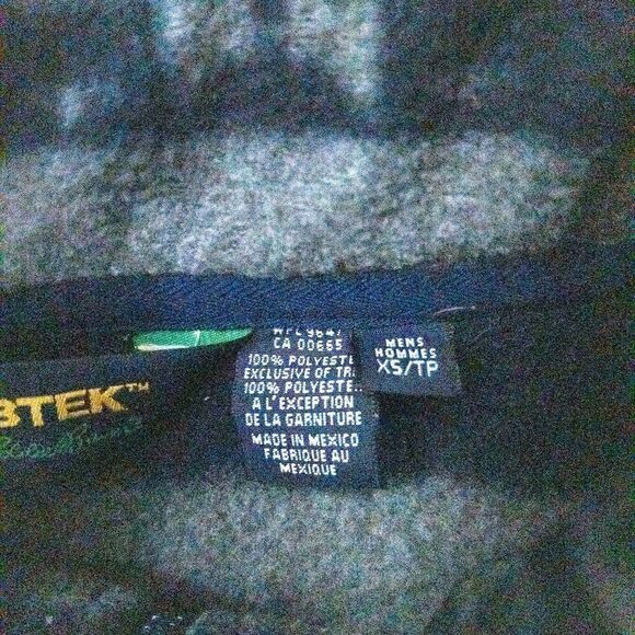 Eddie Bauer Ebtek Fleece Jacket Mens XS 1/4 Zip Pullover Blue Gray Sweater - Picture 4 of 12